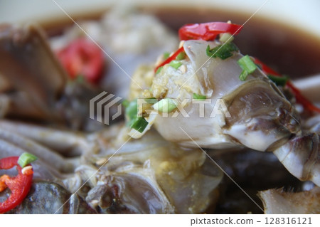 stir fried crab with oyster sauce stir fried crab with oyster sauce 128316121