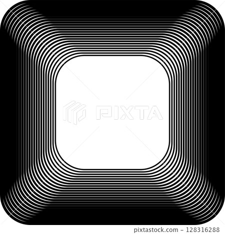 Squares rounded line gradient. Technology geometric Squares rounded line gradient. Technology geometric 128316288