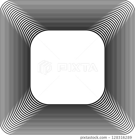 Squares rounded line gradient. Technology geometric Squares rounded line gradient. Technology geometric 128316289