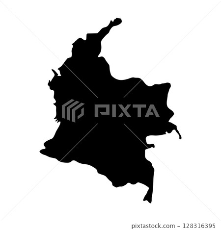 icon map of Colombia 128316395