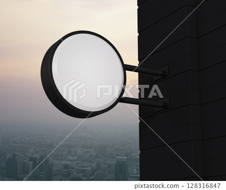 Light box signage, 3D rendering 128316847