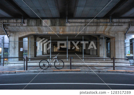 The dark space under the railway The dark space under the railway 128317289