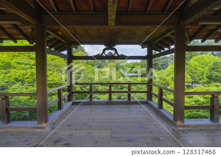 從東福寺通天橋欣賞美麗的綠色楓葉（京都市東山區） 128317468