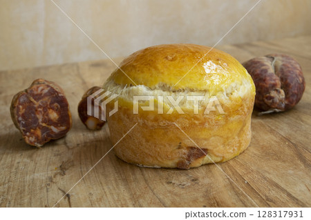 neapolitan easter savory pie with sausage neapolitan easter savory pie with sausage 128317931