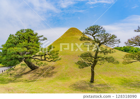 (熊本縣)水前寺成趣園(水前寺公園)富士月山 (熊本縣)水前寺成趣園(水前寺公園)富士月山 128318090