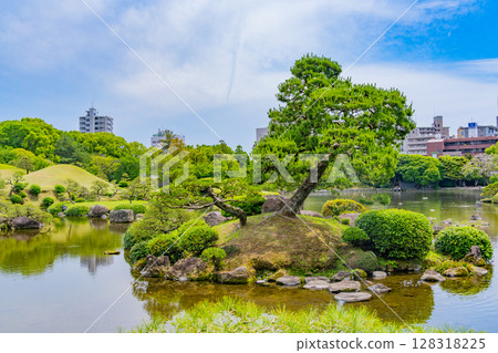 (熊本縣)晴空下的水前寺成趣園 (熊本縣)晴空下的水前寺成趣園 128318225