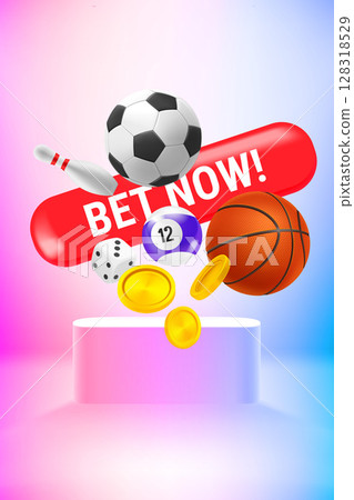 Vivid room with sport accessories. 3d vertical vector illustration Vivid room with sport accessories. 3d vertical vector illustration 128318529