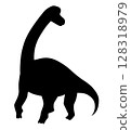 Brachiosaurus silhouette 128318979