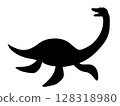 Futabasaurus silhouette 128318980