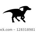 Parasaurolophus silhouette 128318981