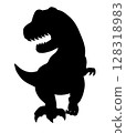 Tyrannosaurus silhouette 128318983
