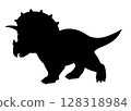 Triceratops silhouette 128318984