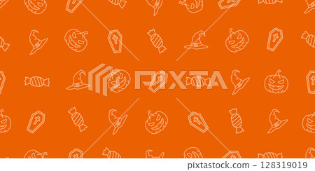 Halloween icon seamless pattern/background material Halloween icon seamless pattern/background material 128319019