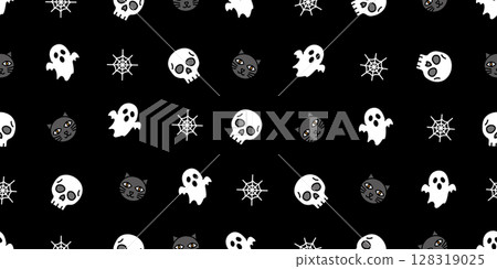 Halloween icon seamless pattern/background material 128319025