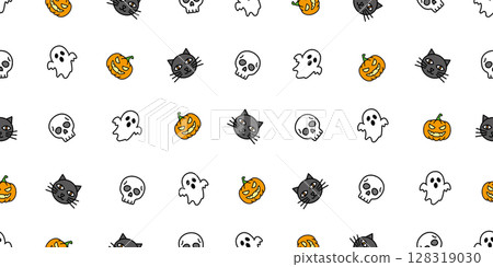 Halloween icon seamless pattern/background material 128319030