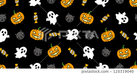Halloween icon seamless pattern/background material Halloween icon seamless pattern/background material 128319040