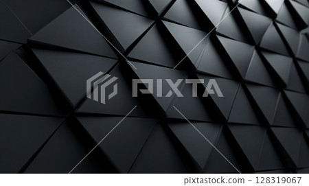 黑色金字塔磁磚的背景 128319067