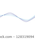 Background illustration of smoothly flowing blue gradient waves 128319094