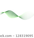 Background illustration of smoothly flowing green gradient waves 128319095
