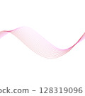 Background illustration of smoothly flowing red gradient waves 128319096