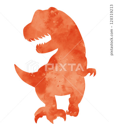 霸王龍的水彩剪影 128319213