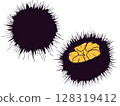 Illustration of sea urchin cross section and shell 128319412