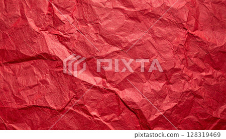 Red Japanese paper wrinkled texture background Red Japanese paper wrinkled texture background 128319469