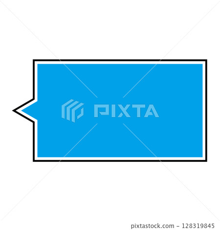 Simple speech bubble illustration, horizontal, square Simple speech bubble illustration, horizontal, square 128319845