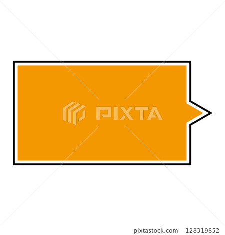 Simple speech bubble illustration, horizontal, square 128319852