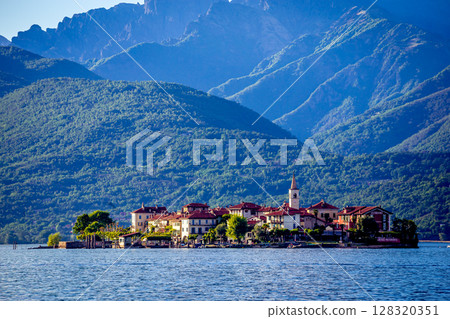 Borromean islands, lake maggiore, Stresa, italy 128320351