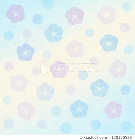 Morning glory series: A Japanese-style pattern gently decorated with purple morning glories Morning glory series: A Japanese-style pattern gently decorated with purple morning glories 128320586