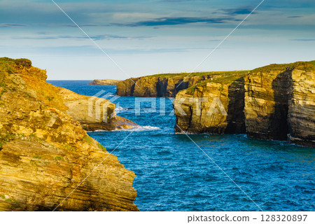 Cathedrals Beach in Galicia Spain. Cathedrals Beach in Galicia Spain. 128320897