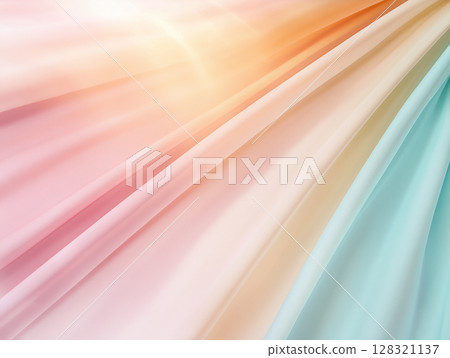 Colorful pastel silk fabric texture with a soft and elegant abstract background shine 128321137