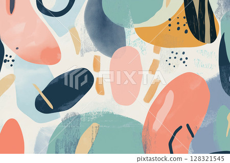 Abstract modern art with colorful painting texture as background design pattern canvas Abstract modern art with colorful painting texture as background design pattern canvas 128321545