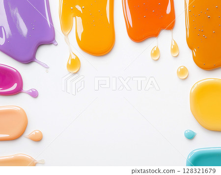 Colorful paint background with vibrant artistic abstract splash and creative design pattern Colorful paint background with vibrant artistic abstract splash and creative design pattern 128321679