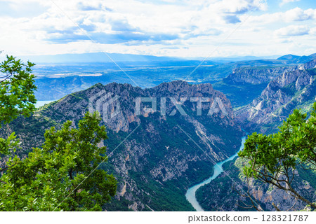 Mountain landscape, Verdon Gorge in France. 128321787