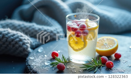 Winter Detox with Cranberries 128322363