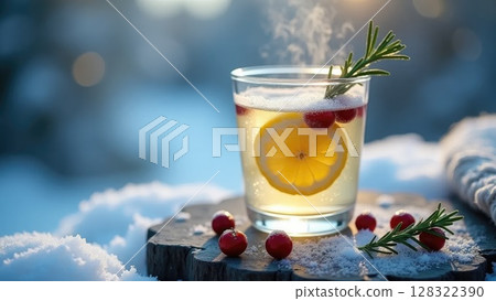 Winter Detox with Cranberries 128322390