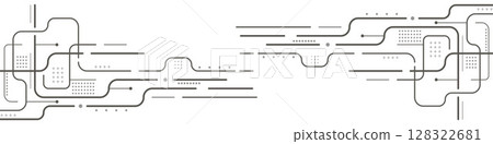 Technology background of lines.The modern concept of digital technology. Abstract geometry.Vector illustration. Technology background of lines.The modern concept of digital technology. Abstract geometry.Vector illustration. 128322681