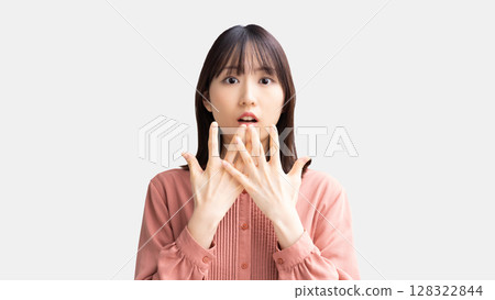驚訝的女人/女商人 128322844
