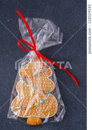 Decorative Gingerbread Cookies in Gift Packaging 128324545
