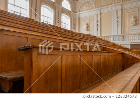 Interior of a Classic Lecture Hall Auditorium Interior of a Classic Lecture Hall Auditorium 128324578