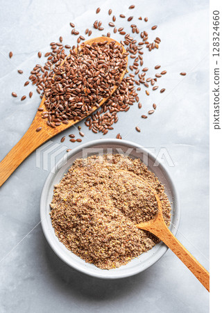 Flaxseed (linseed) whole and ground 128324660