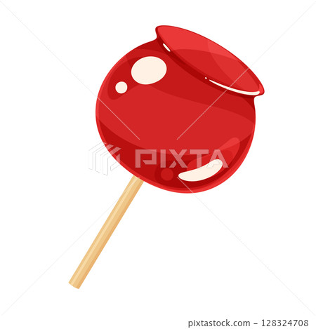 Illustration of a shiny candy apple Illustration of a shiny candy apple 128324708
