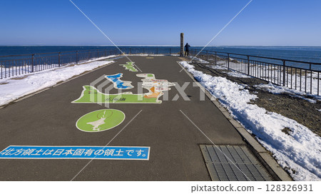 冬季的北海道諾薩布岬 / 日本北海道諾薩布岬 128326931