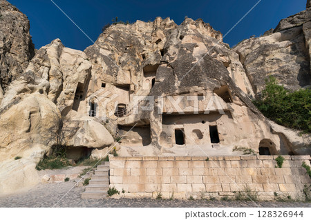 Rock-cut Dark Church, aka Karanlik Kilise at Goreme Open-Air Museum, UNESCO World Heritage Site, Cappadocia, Turkey Rock-cut Dark Church, aka Karanlik Kilise at Goreme Open-Air Museum, UNESCO World Heritage Site, Cappadocia, Turkey 128326944