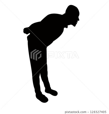 a man body silhouette vector 128327405