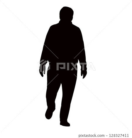 a man body silhouette vector 128327411