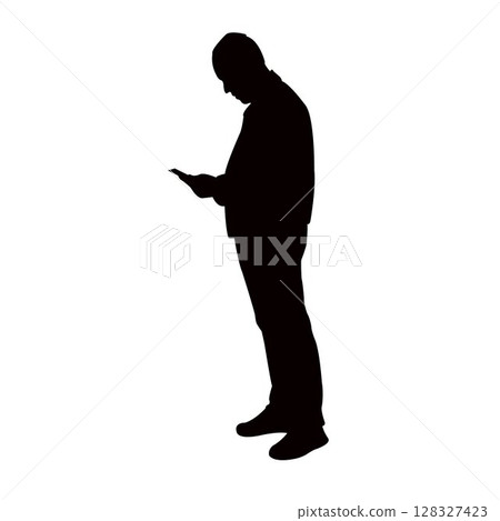 a man body silhouette vector 128327423