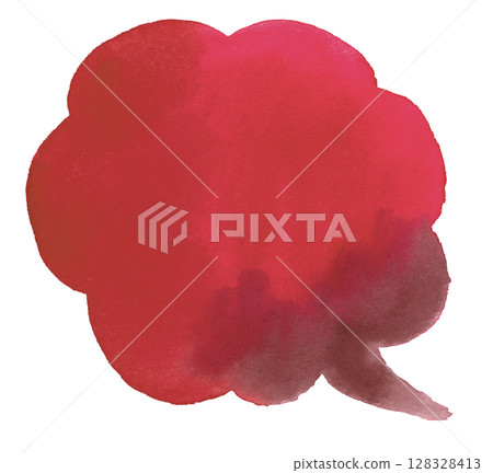 水彩氣泡（紅色和粉紅色） 128328413